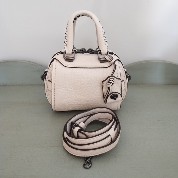 Very Rare Limited Edition Coach Ace 14 Nappa Pebbled Leather in Chalk Whipstitch - Picture 1 of 14